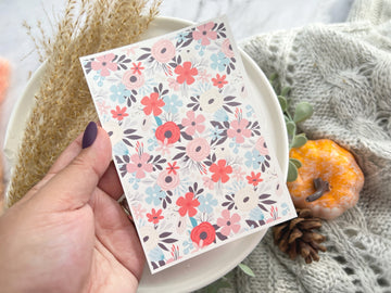 1 Sheet, Approx 13x90cm, Floral Print Water Decal Image Transfer for Polymer Clay / Ceramics